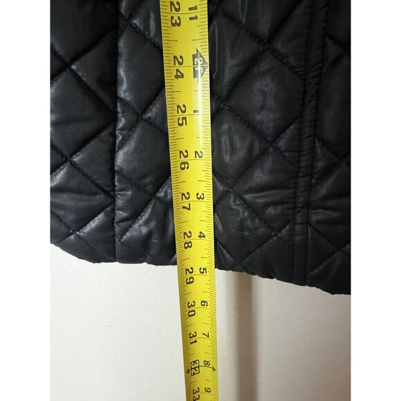 KATE SPADE COAT XL BLACK QUILTED HOODED PUFFER ANORAK JACKET ZIPPER WINTER COLD - Picture 11 of 11